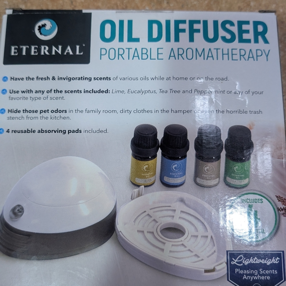 Eterna Silver and White Oil Diffuser